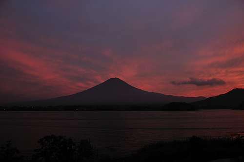 富士山の夕焼け