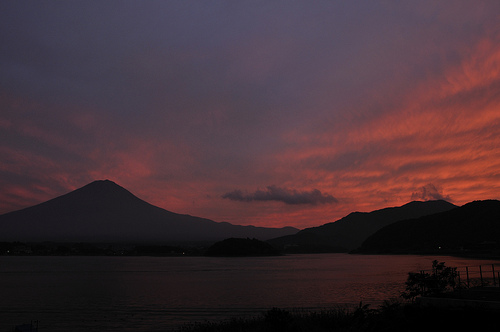 富士山の夕焼け